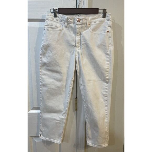 Spanx By Sara Blakey The‎ Slim X Casual Capri White Denim Sz 28 Women's - Picture 1 of 8